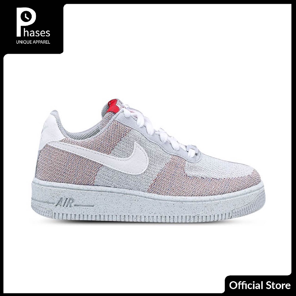 Nike Air Force 1 Crater Flyknit Kids White Grey Original