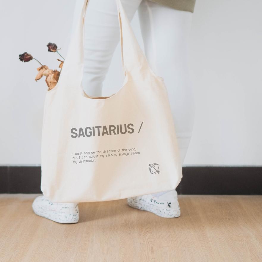 Grand Seller|SQ25|Sevine Tote Bag Kanvas Tas Wanita Kuliah Fashion Laptop Totebag  Aesthetic Zodiac 