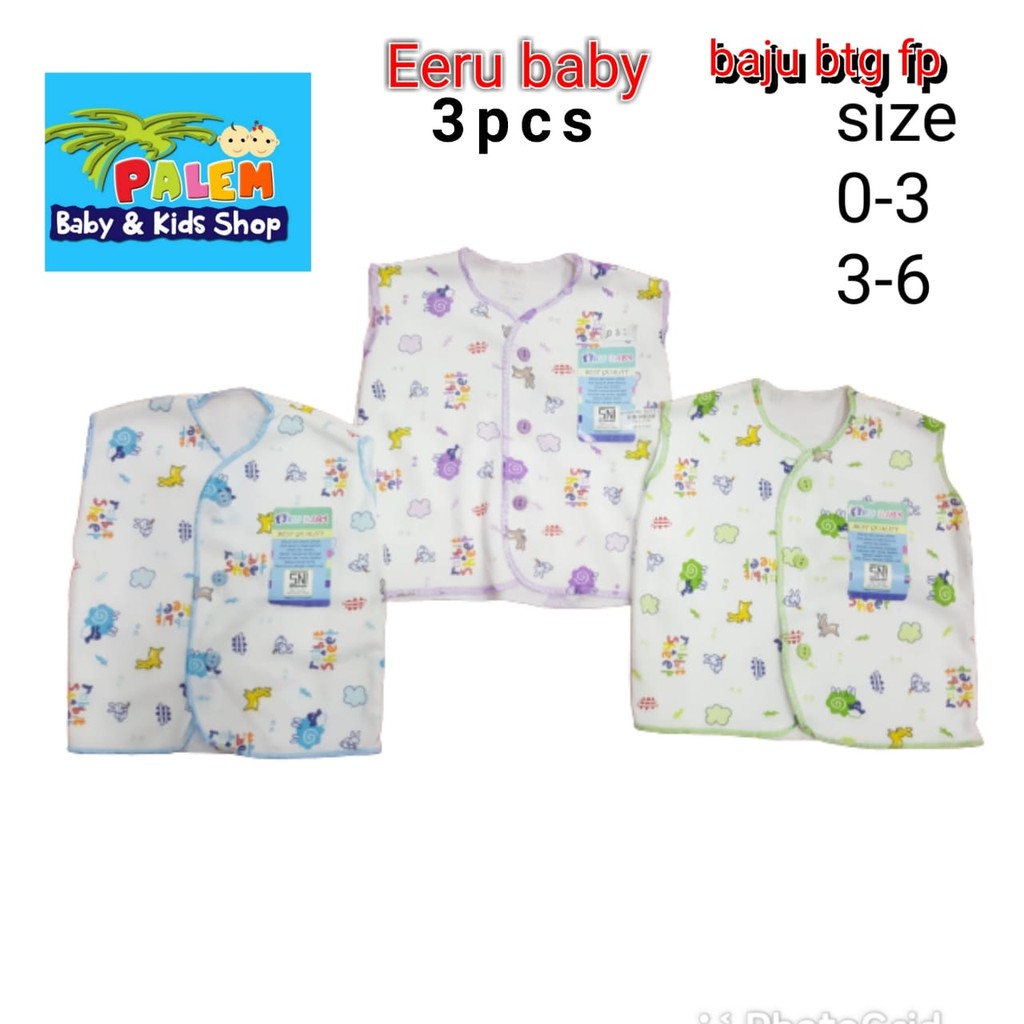 Eeru Baby Baju Buntung ISI 3pcs Untuk Usia 0-3 bulan &amp; 3-6 Bulan