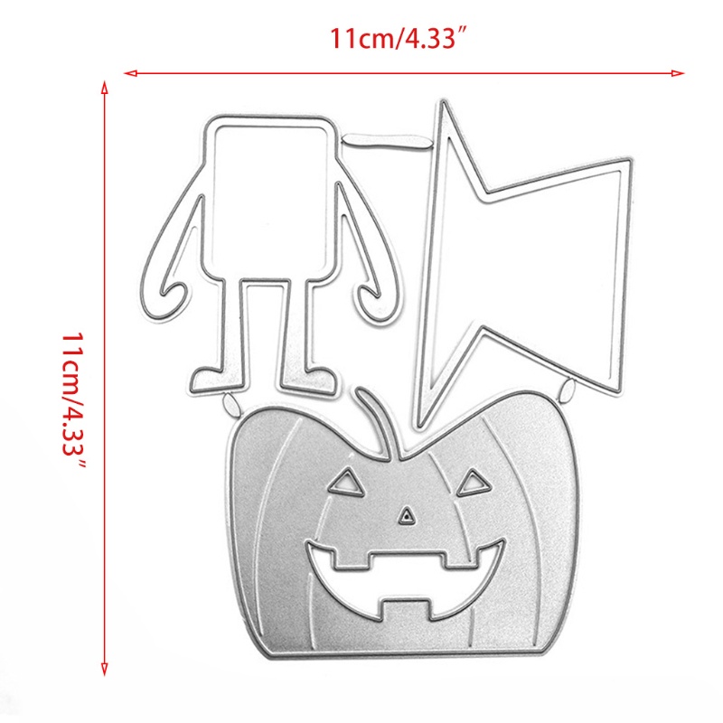 Cutting Dies Embossing Bahan Carbon Steel Desain Labu Halloween Untuk Scrapbook