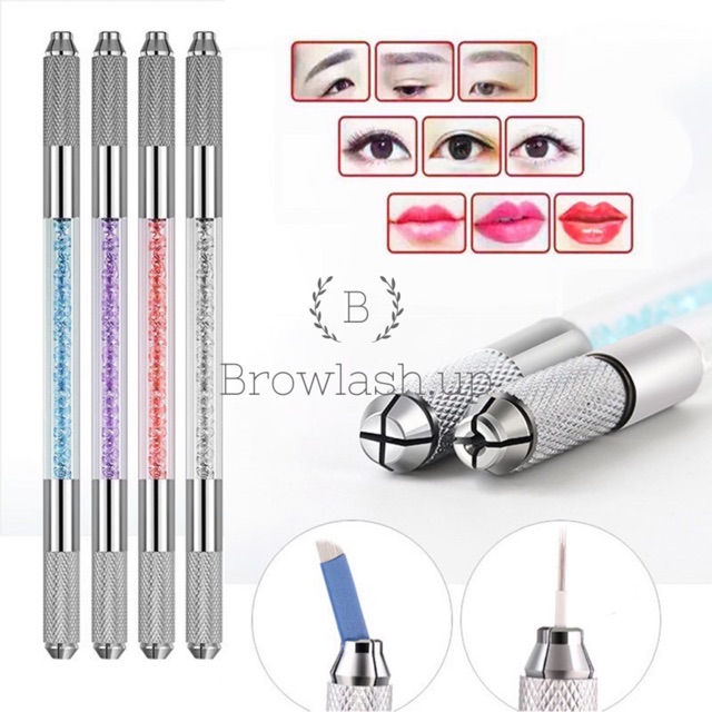 Pen Manual MICROBLADING pink pena manual alat sulam alis bibir eyeliner