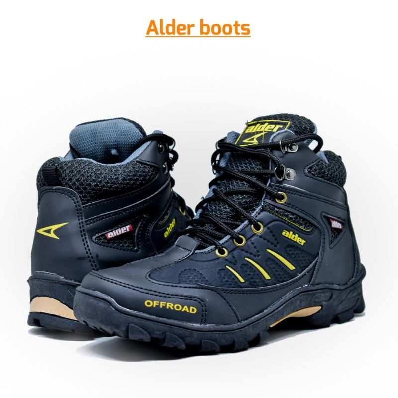 L-TRACK sepatu olahraga outdoor gunung boots pria tinggi Size 39-43 Sol men's hiking shoes karet upper kulit sintetis sepatu pria hiking terlaris keren