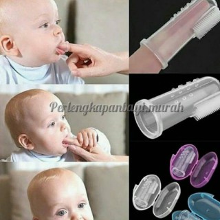 [Perlengkapanbayimurah] Teether Sikat Gigi Anak Bayi Baru Lahir Panjang Sejari Bahan Silikon aman