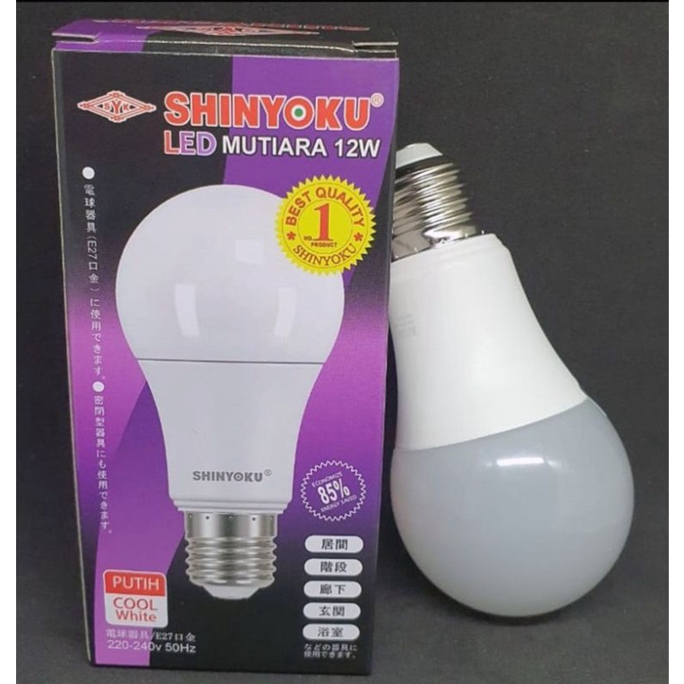 Lampu LED Shinyoku Mutiara 12 Watt Putih