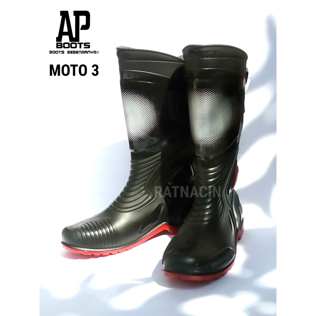 SEPATU BOOT AP MOTO 3 BIKER SEPATU BIKER KEREN DAN MURAH