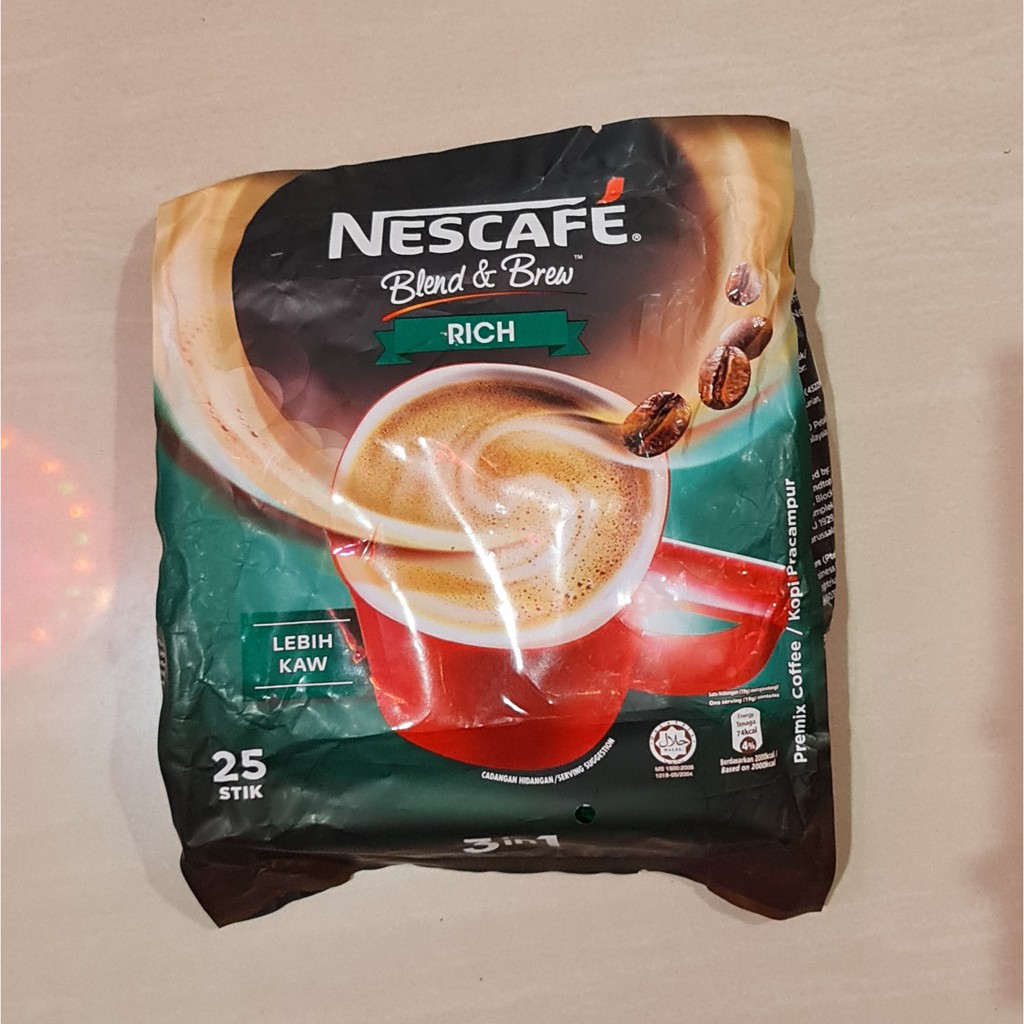 

Nescafe Blend & Brew Rich / Lebih Kaw Premix Coffee Kopi Pracampur 3 in 1