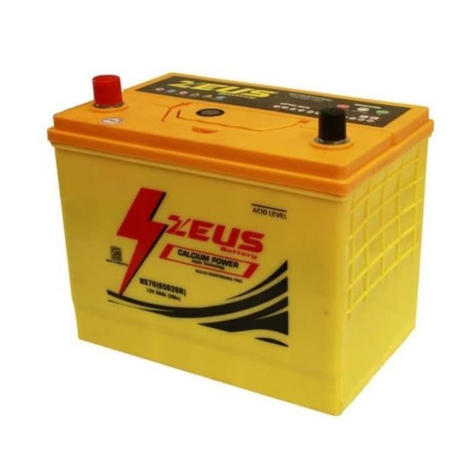 Aki Mobil Mitsubishi Galant+Lancer Ns 70( 65D26R) Zeus Aki Kering Mf Pinta12_Ya