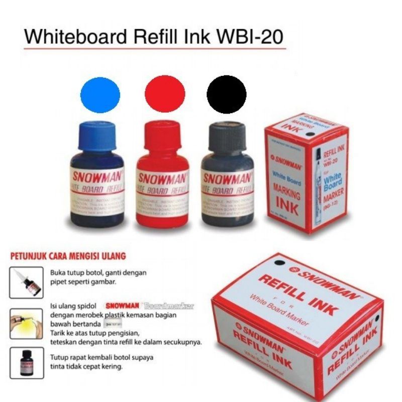 

Reffil / Tinta Isi ulang Spidol Whiteboard Snowman / (1pcs)