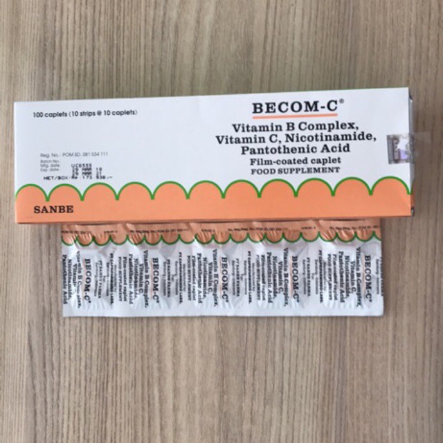 Be C Vitamin C Vitamin B Suplemen Makanan Strip 10 Kaplet Indonesia