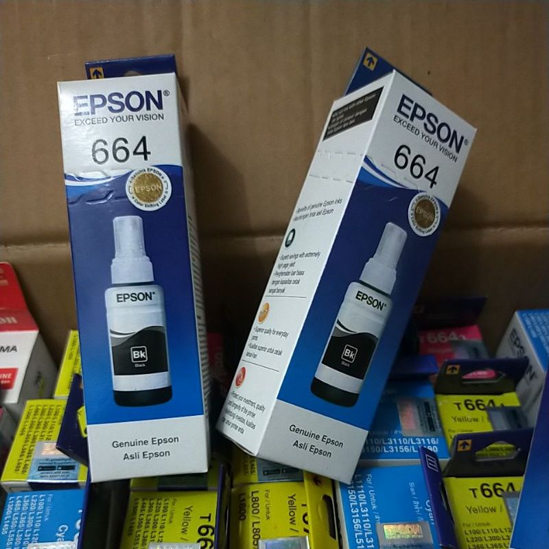 TINTA EPSON T664-L100-L110-L120-L220-L310-L350-L355-L360-L365-L405-L455L555-L565-L1300