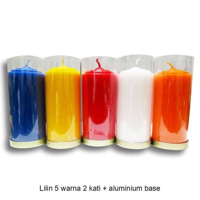 Lilin puja sembahyang pancawarna/ 5 warna 2 kati