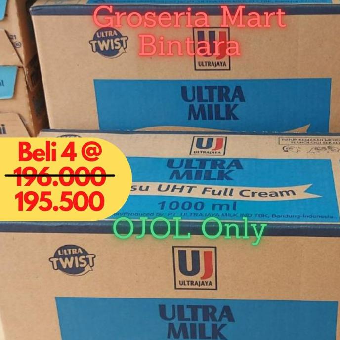 

(BISA COD) *Bintara* Susu Ultra UHT Full Cream 1 Liter 1000ml x 12 1 Dus - Bekasi PROMO Kode 656