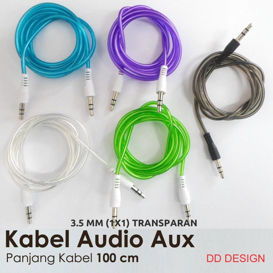 KABEL AUX KABEL SPEAKER AKTIF 1X1 TRANSPARAN KABEL AUDIO