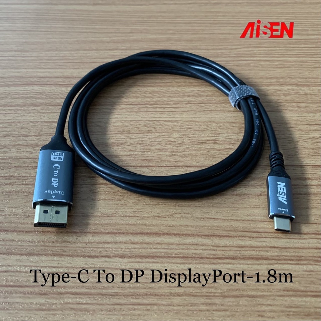 TYPE-C TO  DP DisplayPort-1.8Meter AISEN# TYPE-C TO  DP-1.8M AISEN