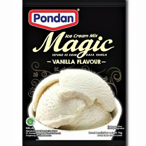 

Pondan Magic Vanilla Flavour 75gr Ice Cream Mix Tepung Es Krim Rasa Vanila