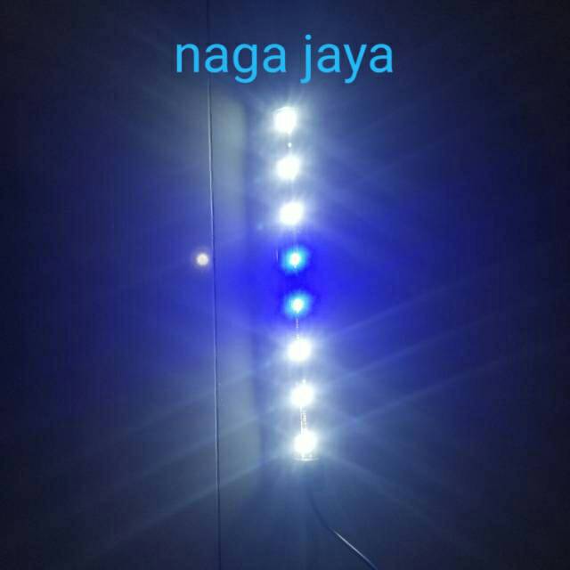 Lampu celup aquarium led 30 cm putih biru packing pipa pvc