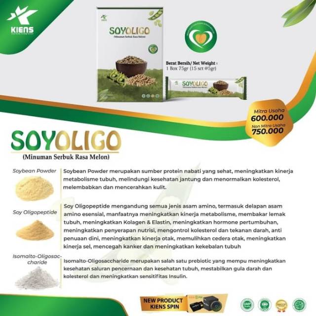 

KIENS SOYOLIGO - Minuman Kesehatan KIENS Berkualitas Tinggi