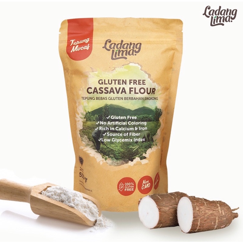 

Tepung Gluten Free Cassava Ladang Lima 500g