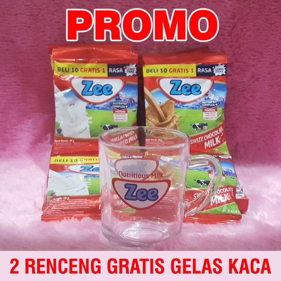 [PROMO SUSU ZEE] 2 RENCENG GRATIS TOPLES / GELAS