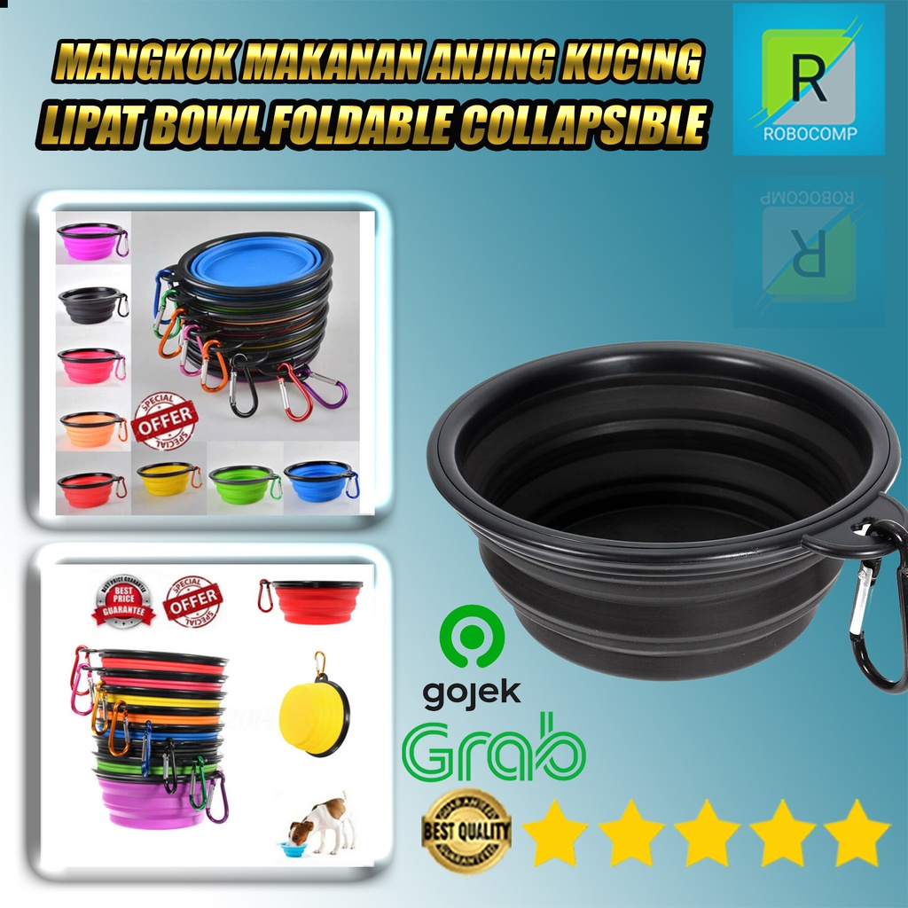 Mangkok Makanan Anjing Kucing Lipat Bowl Foldable Collapsible - Faroot