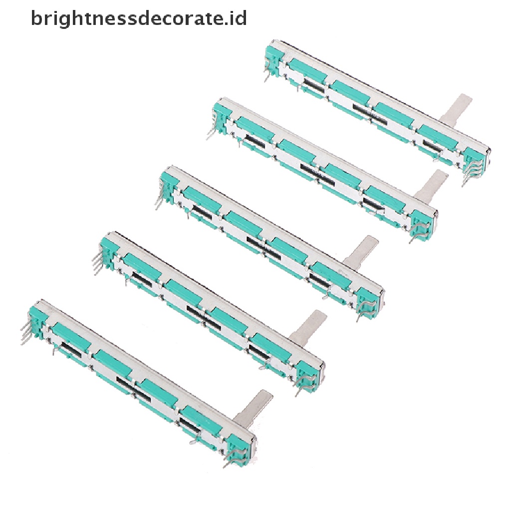 5 Pcs Potentiometer Geser Lurus Ganda Ukuran 75MM B103 Mixer Fader B10K