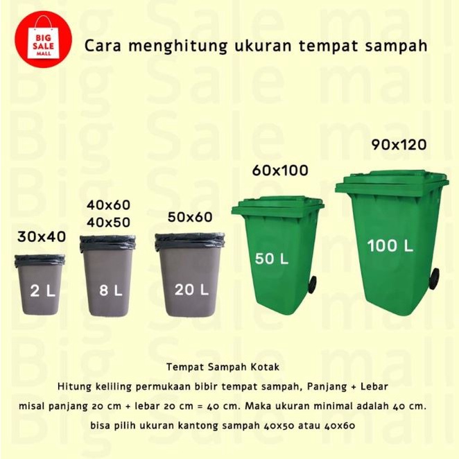 Kantong Plastik Sampah 40x50cm 100pcs Plastik Packing Online Kresek Grabage bag trach bag Kualitas Export Grosir