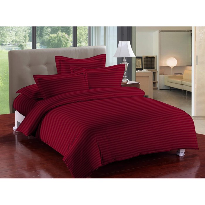 Sprei Jacquard Emboss 180x200 Line Chili Red VR-JE-9004-12