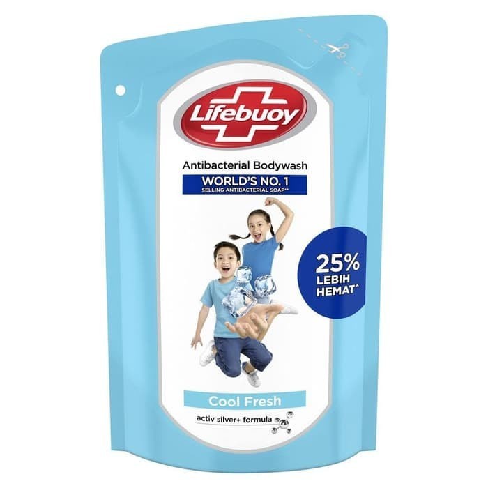 sabun mandi cair lifebuoy cool fresh refill 400