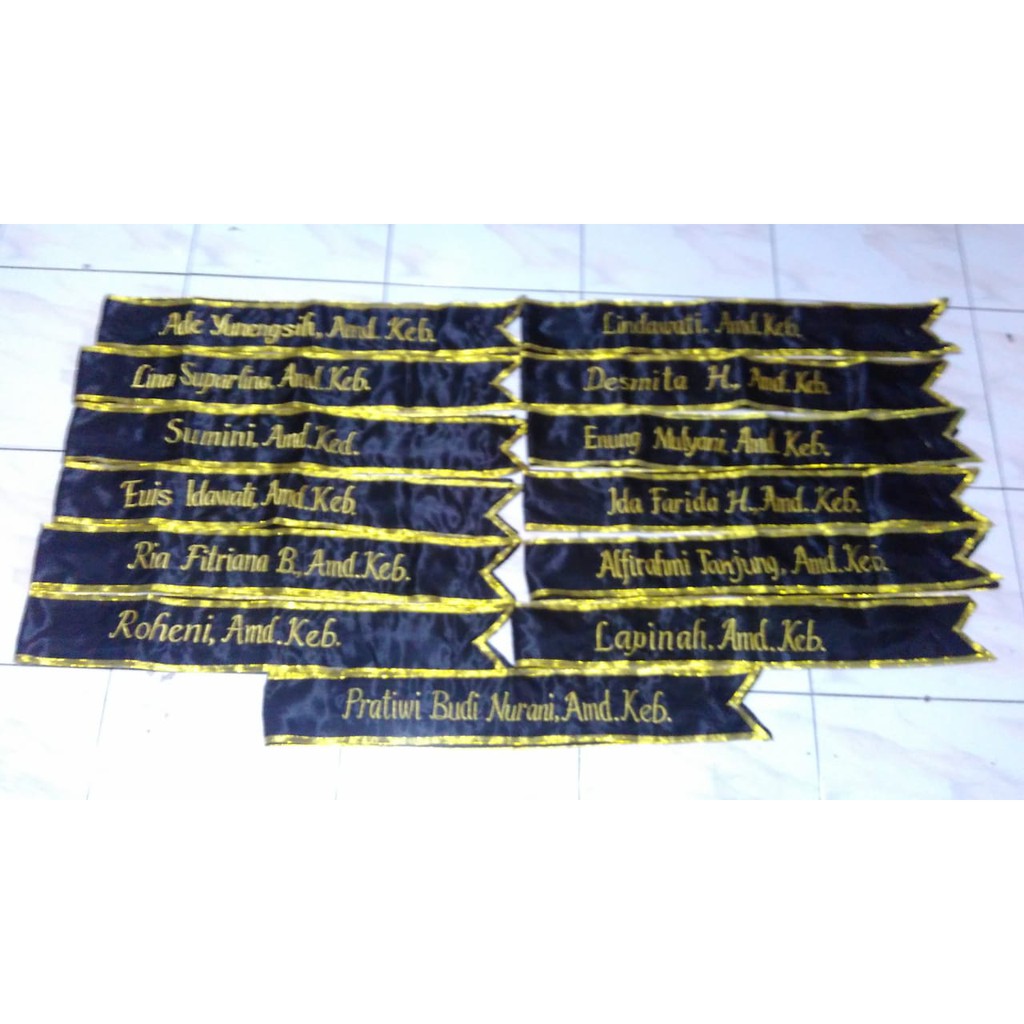 Slempang Wisuda Selempang Sidang Sash Kelulusan Bahan Satin