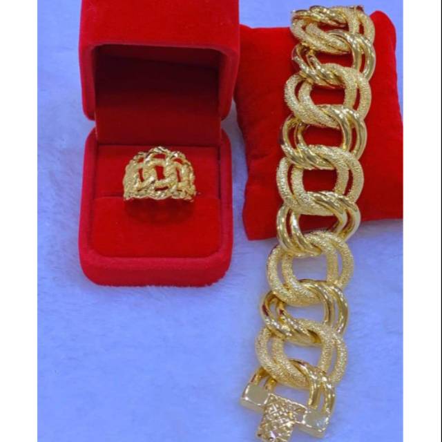 perhiasan gelang mas Bangkok lapis emas 24k/99% mirip emas asli