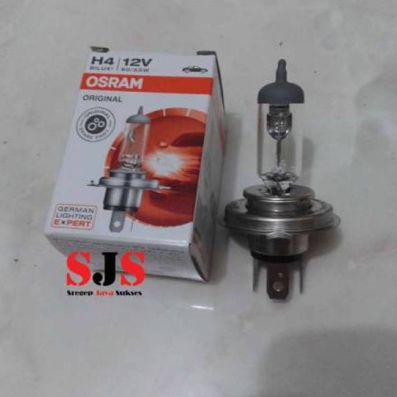 Lampu Depan Osram Halogen H4 12V 60/55W  Bohlam Dop Mobil Motor