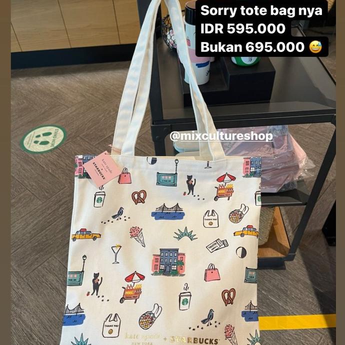 Starbucks singapore Kate spade tote bag PRAKTIS