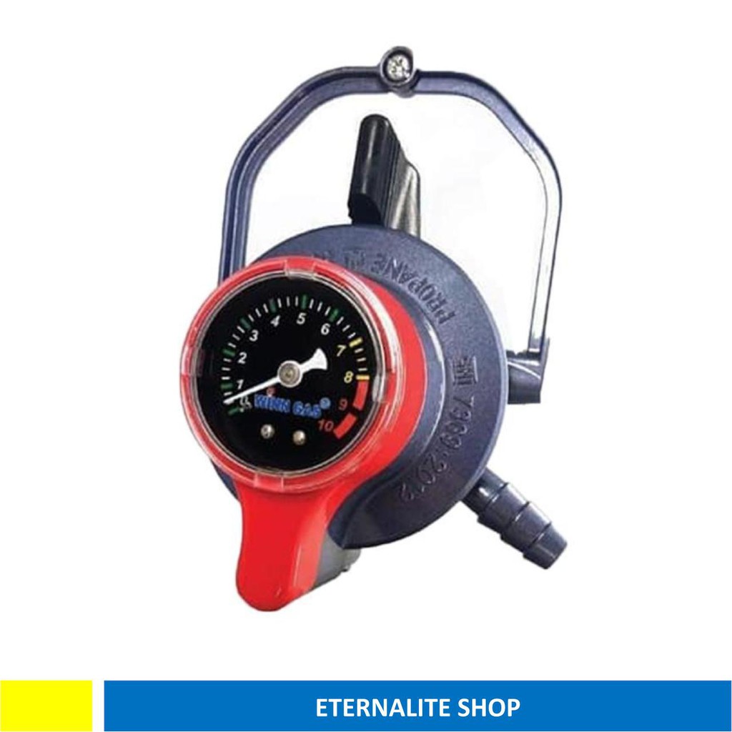 WINN Regulator Gas W900M Triple Lock - Regulator Gas dengan Triple Lock Pengunci Ganda &amp; Karet Seal Pengaman, Hemat Gas, Mudah Dipasang, Lulus SNI, Pilihan Paket Regulator + Selang