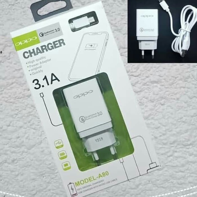 Charger Qualcom 3.1A Model A80 (SAMSUNG VIVO XIAOMI OPPO)