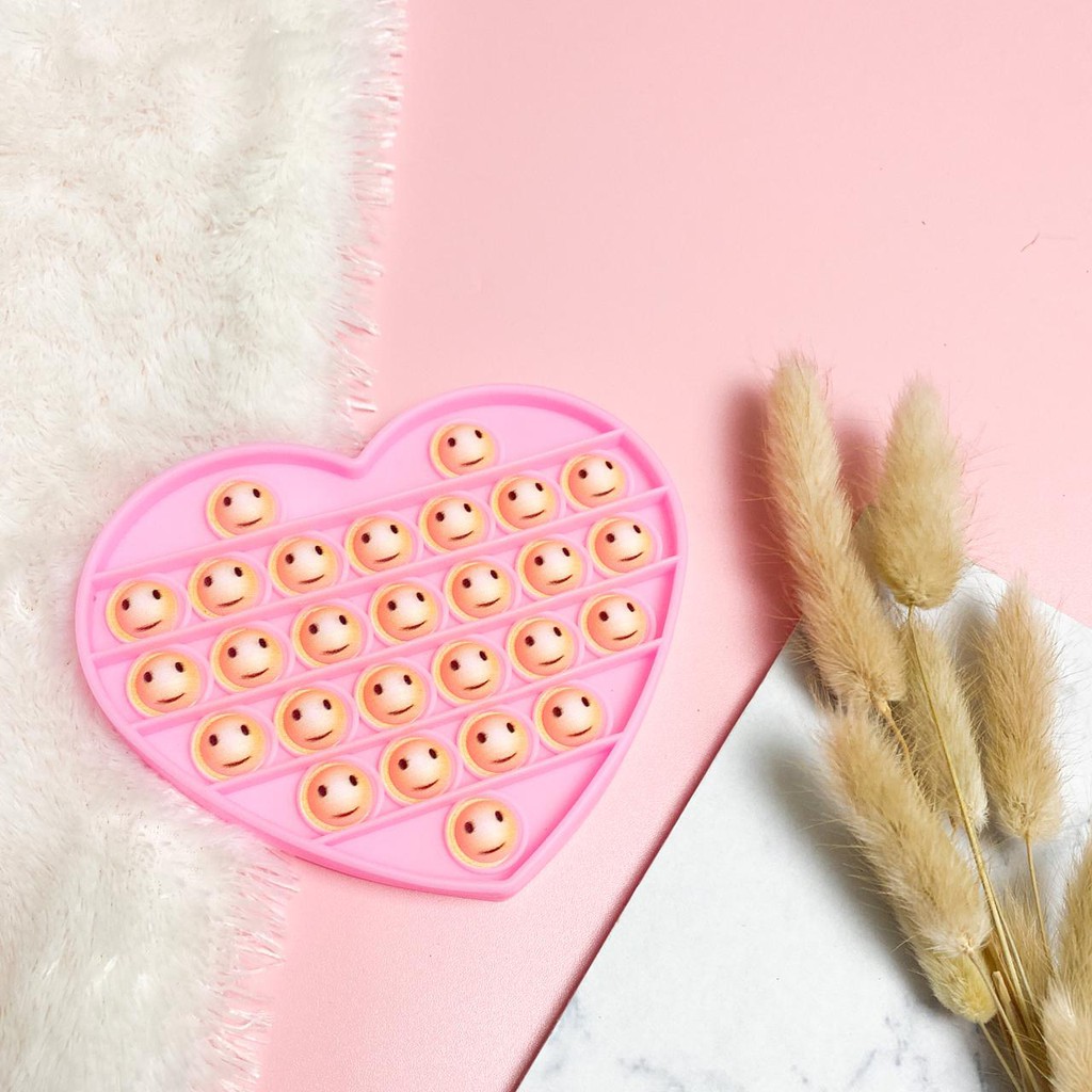 Pop It Mainan Anak Viral - Fidget Toy Push Bubble Stress Relief Kids-Love