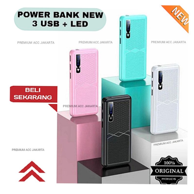 Powerbank Holder 4 in 1 10.000 mAH Power Bank Quick Charge Senter POWER BOX 800mAh High Speed Samsung Oppo Vivo