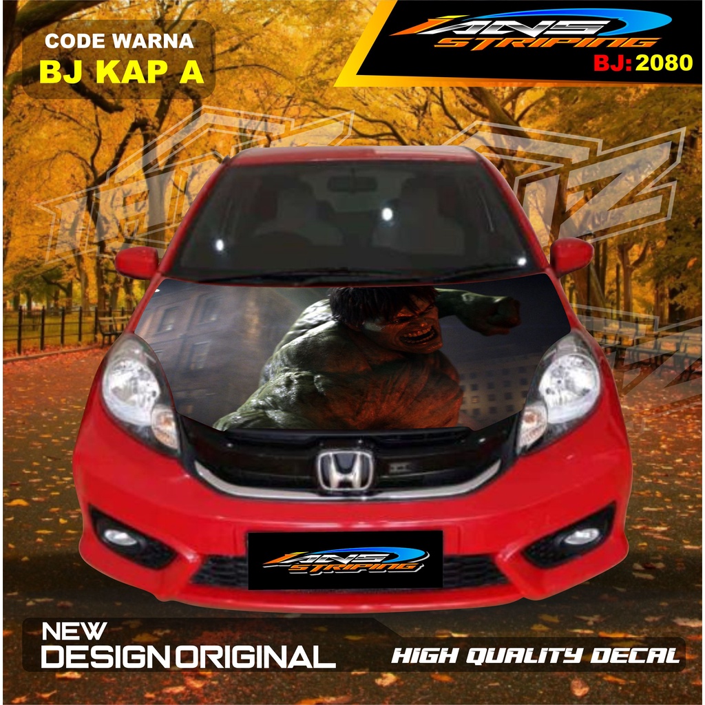 STICKER KAP DEPAN MOBIL AVANZA XENIA / STIKER KAP MOBIL INNOVA / VARIASI STIKER KAP MESIN MOBIL HONDA JAZZ TOYOTA RUSH