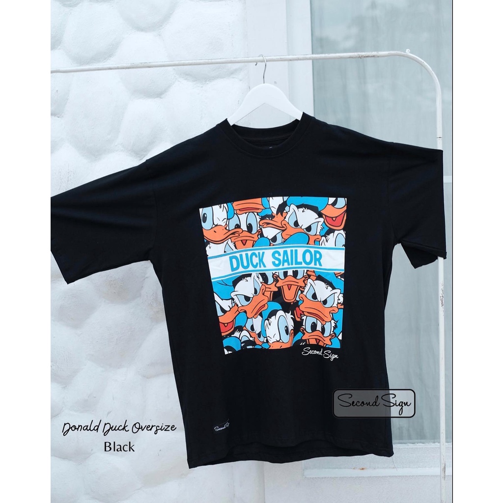 NEW SHIRT DONALD DUCK OVER SIZE BY SECOND SIGN/BAHAN COTTON COMBAD/ALL SIZE/SHIRT GAMBAR/SHIRT WARNA