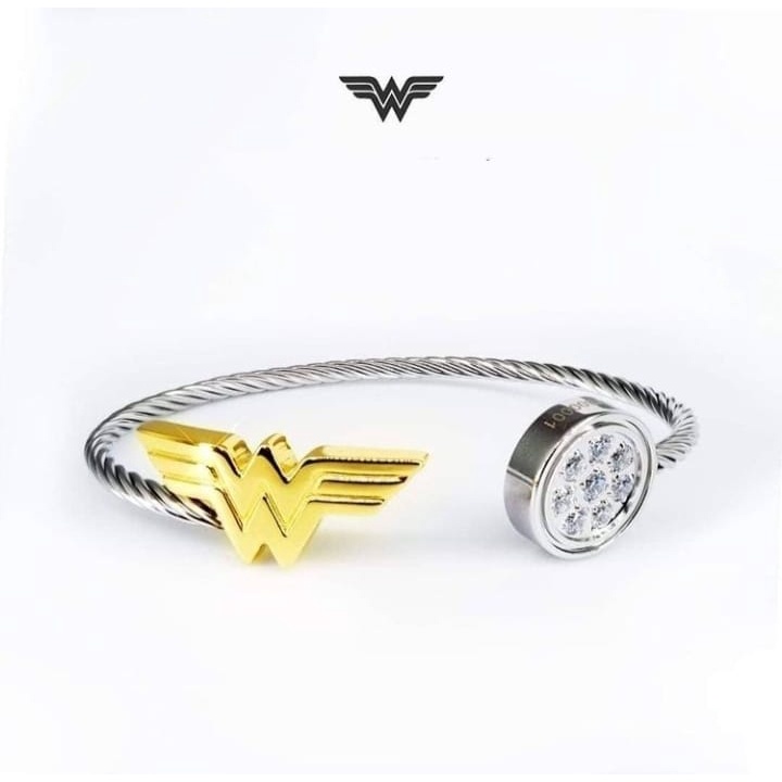 [Bayar di Tempat] Gelang Kesehatan Wanita WONDER WOMAN DAN hello kitty Energi Ion Negatif Gelang Kes