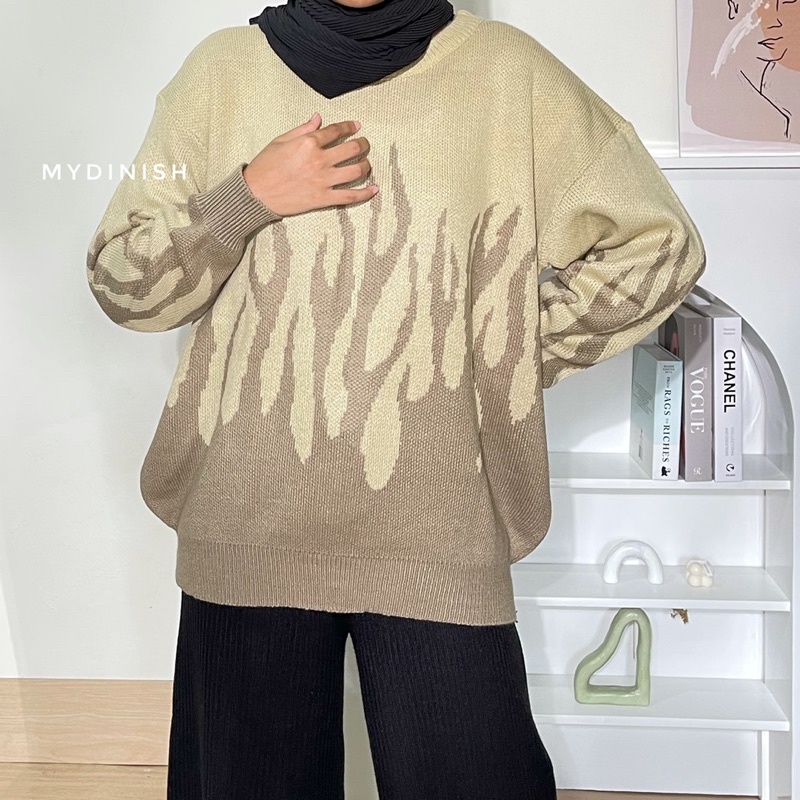 Qintan Oversize Sweater - Atasan Blouse  Terbaru