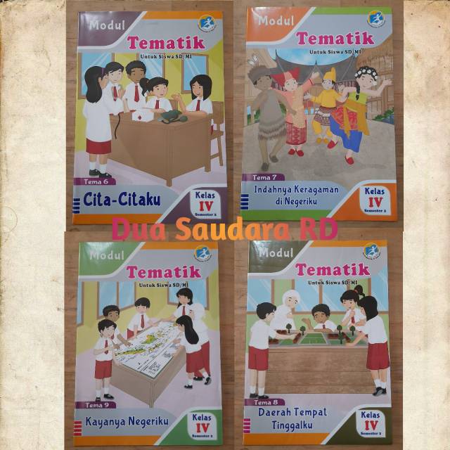 Buku Lks Modul Tematik Kelas 4 Tema 6 7 8 9 Paket Semester 2 Shopee Indonesia