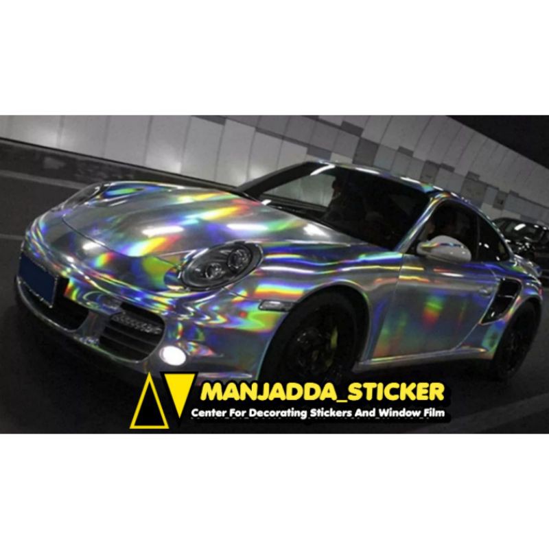 STIKER SKOTLET MOTOR WARNA HOLOGRAM LASER CHROME