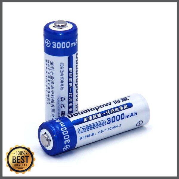 DOUBLEPOW Baterai Cas Rechargeable Battery NiMh AAA/AA 800/900/1200/1250/3000 mAh - ORIGINAL ASLI