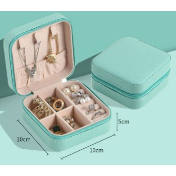 Kotak Tempat Perhiasan Travel Jewelry Tempat Penyimpan Cincin / Gelang / Anting-Anting/ Kalung Emas Portable Kotak Box Perhiasan Minimalis