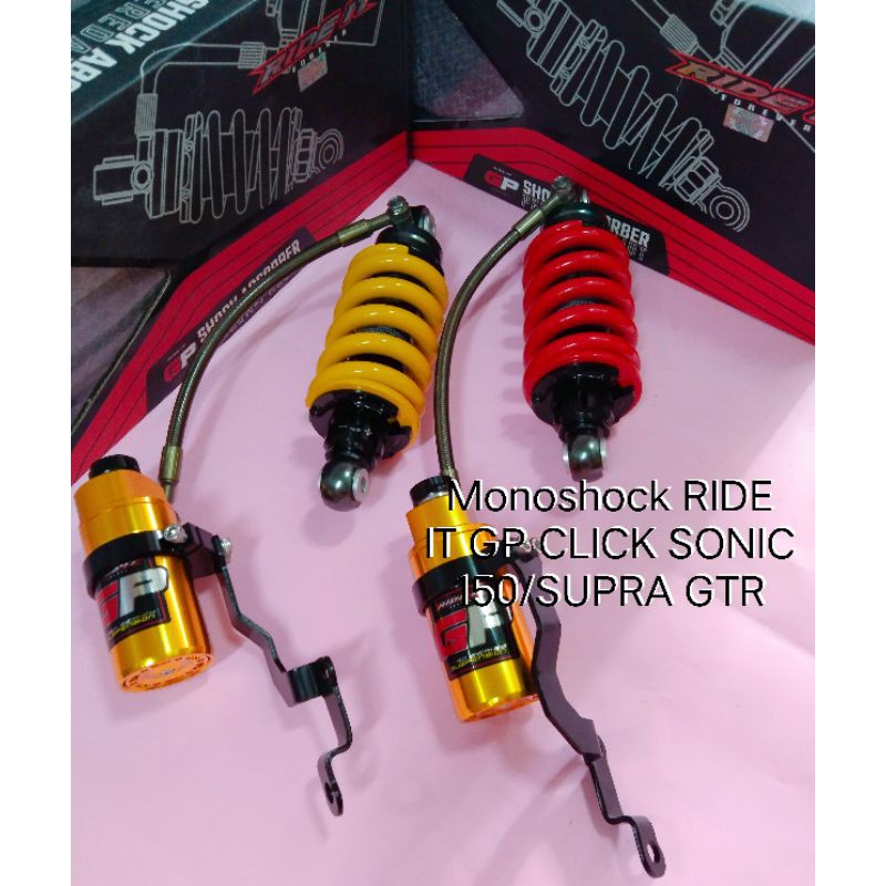 MONOSHOCK SHOCK/SHOK TABUNG PISAH RIDE IT GP PNP HONDA SONIC 150/SUPRA GTR 150 RIDE IT GP CLICK REBO
