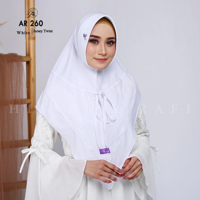 Hijab arrafi ORI AR 260 hijab instan best seller-White