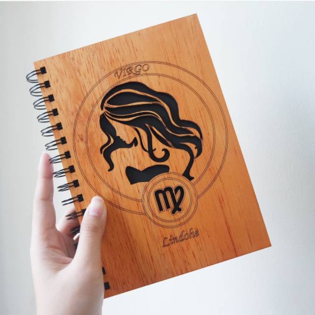 

Wooden notebook cute for woman A5 | buku catatan notes custom unik murah