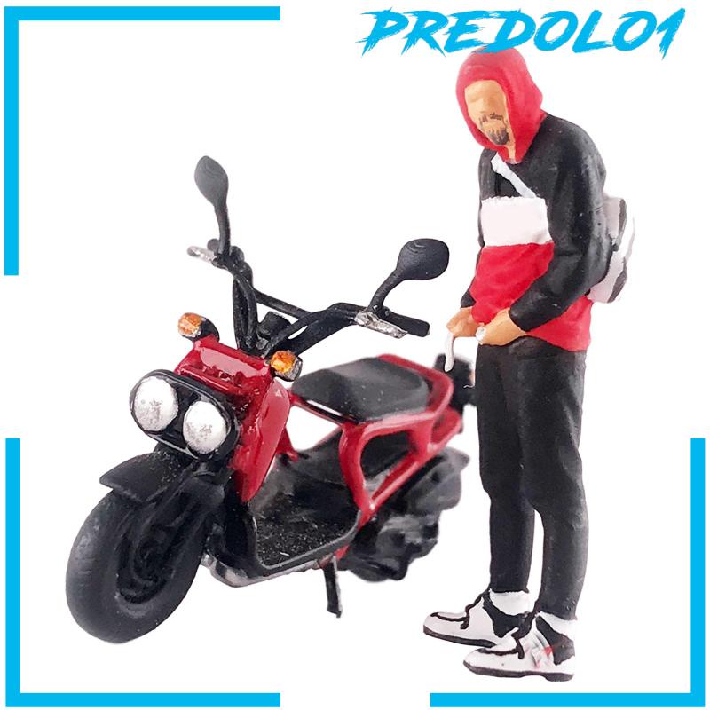 1:64 Figure Driving Motorcycle Micro Landscape DIY Projects S Scale