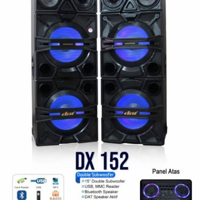 SPEAKER AKTIF USB BLUETOOTH DAT 15 INCH x 4 DX 152 (Khusus Kota Palembang)