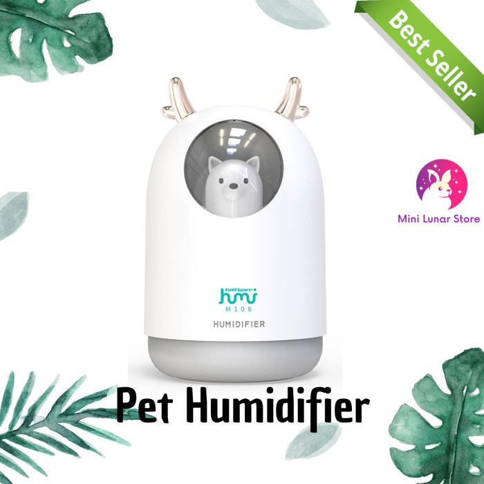 (COD Makassar)  Taffware Pet Ultrasonic Humidifier RGB Aroma Essential Oil 300ml M106